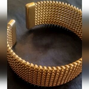 Free People Stainless Steel Gold Mesh Bracelet